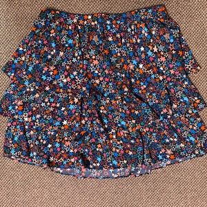 J. Crew Kaleidoscope Star Print Tiered Skirt EUC Size 8